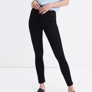 Madewell 10” High Rise Black Skinny Jeans